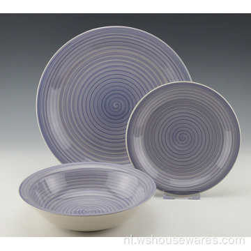 Hoge klassieke kleur geglazuurde servies bone dinnerset